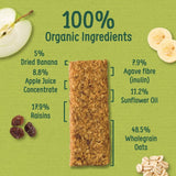 Organix banana oaty bars 6 x 23g, imported from the UK