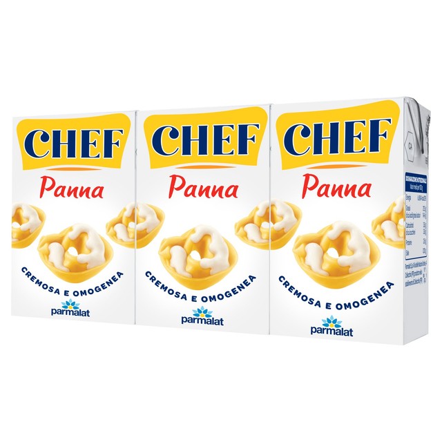 Chef Parmalat UHT cooking cream 3 x 125ml - British product