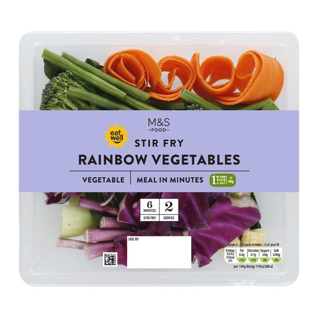 Légumes mélangés arc-en-ciel M&S pour sauté, 220 g, importés du Royaume-Uni