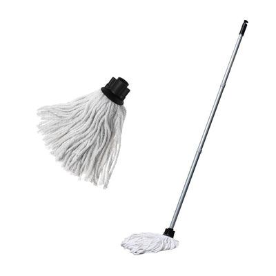 M&S Addis Recycled Cotton Floor Mop with Handle and Spare Refill Head- Buy online at McGrocer