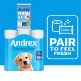 Andrex Fresh and Go Flushable Hygiene Wipes Travel Pack 12 Sheets - British product