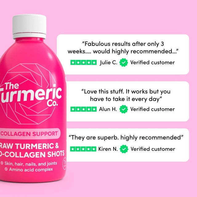 The Turmeric Co. Raw Turmeric & Collagen 420ml bottle - British product