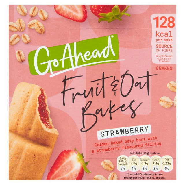 Go Ahead strawberry snack bars 6-pack, UK version