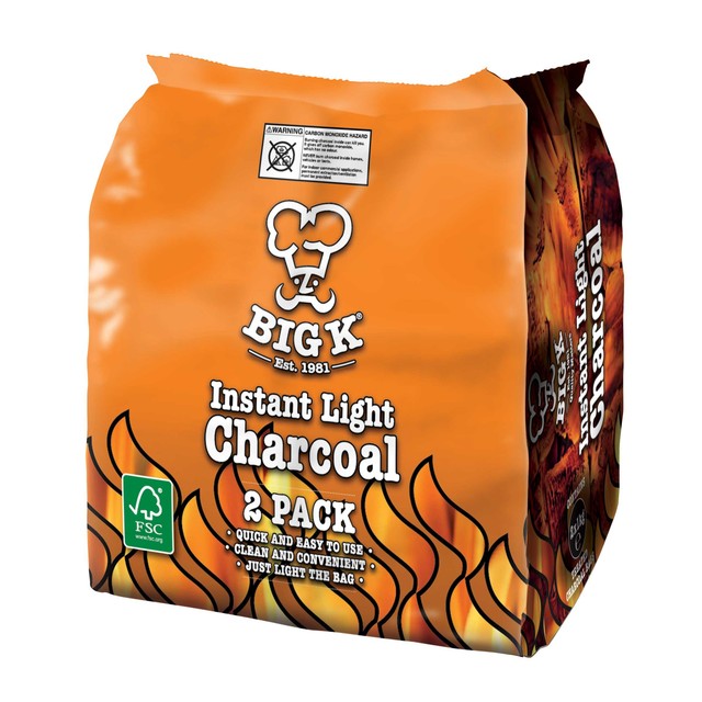 Big K Barbecue Instant Light Charcoal 2kg - British product
