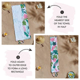 Catherine Lansfield tropical palm beach towel set with bag - British product