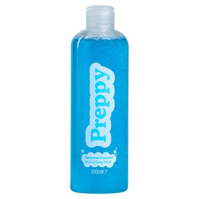 Preppy Bahamas Coconut Bath and Body Wash 300ml, imported from the UK