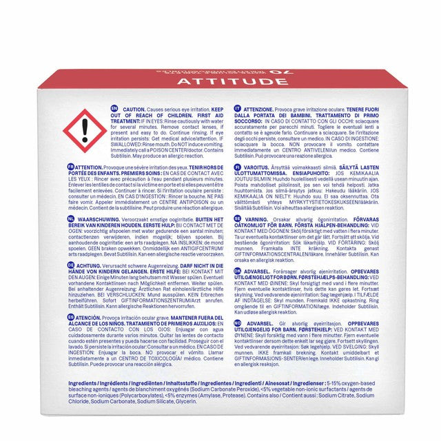 Attitude Solube Eco-Pouches dishwasher tablets - British product