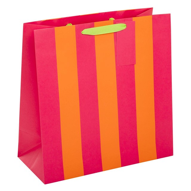 M&S pink stripe large gift bag, imported from the UK