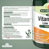 Natures Aid Low Acid Vitamin C 1000mg Tablets, imported from the UK