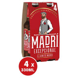 Madri Excepcional lager 4 x 330ml bottles, imported from the UK