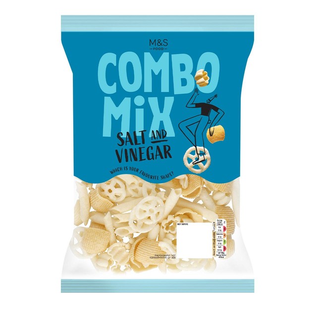 M&S salt and vinegar crisps 150g, imported from the UK