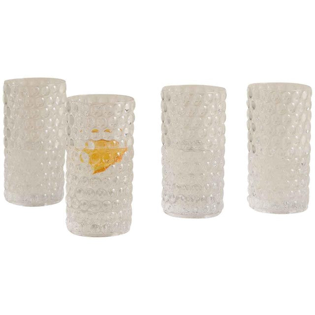 M&S acrylic hi-ball glasses bobble set of 4, imported from the UK