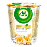 Airwick White Vanilla Bean candle with essential oils, UK version
