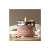 Pintail wild rose rhubarb tin candle 225g, imported from the UK