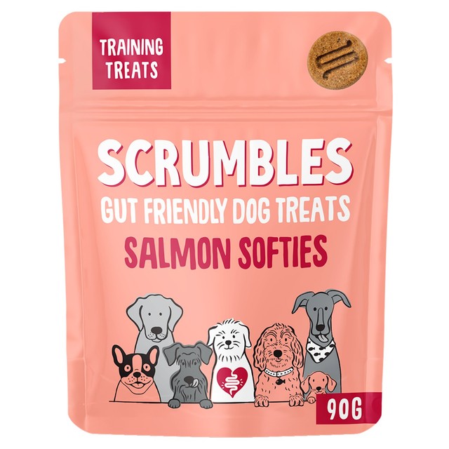 Scrumbles salmon dog treats 90g (British brand)