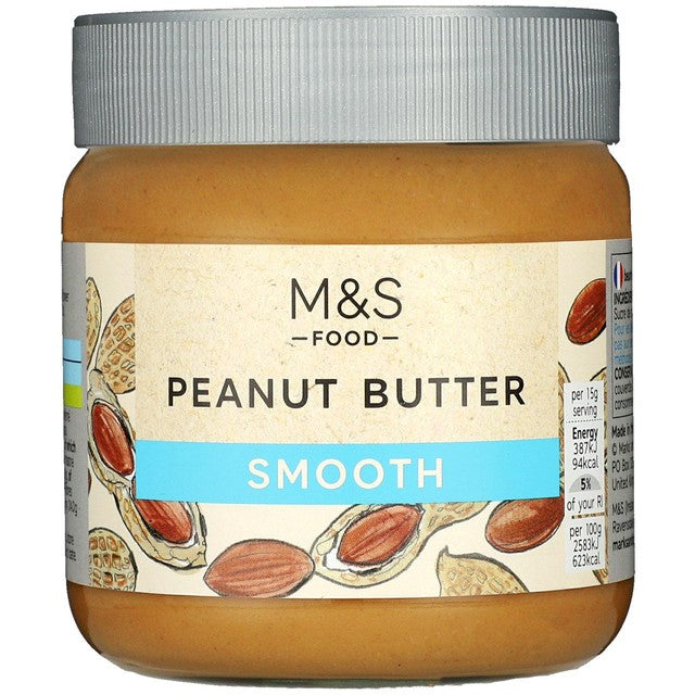 M&S smooth peanut butter 340g, imported from the UK