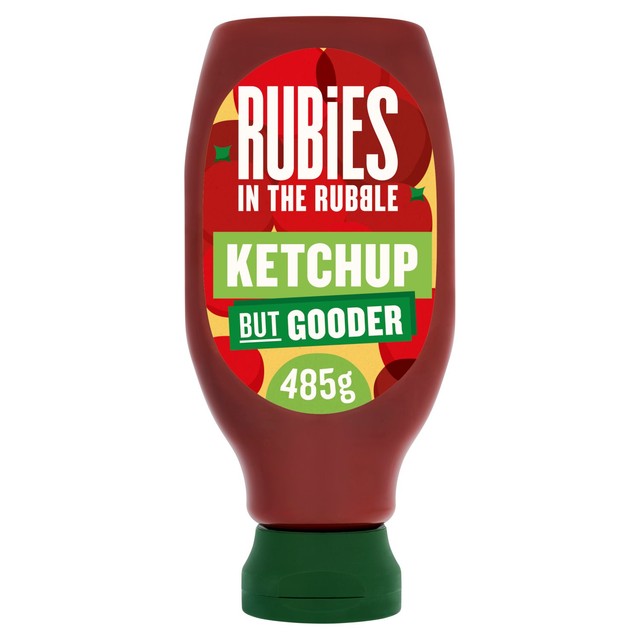 Rubies in the Rubble tomato ketchup squeezy 485g, imported from the UK