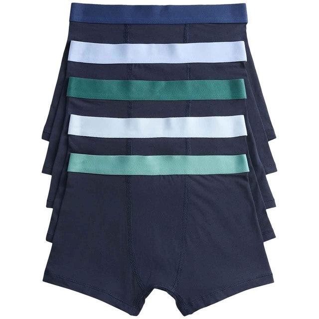 M&S Boys Core Blue/Green Trunks 11-12 Years Black Mix, imported from the UK