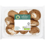 Ocado chestnut mushrooms 250g, imported from the UK