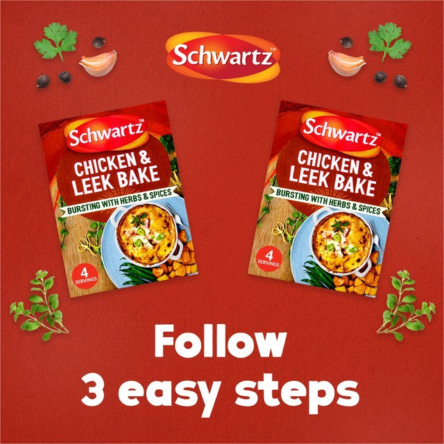 Schwartz creamy chicken and leek bake recipe mix 36g (British brand)