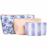 M&S wash bag trio blue mix, imported from the UK