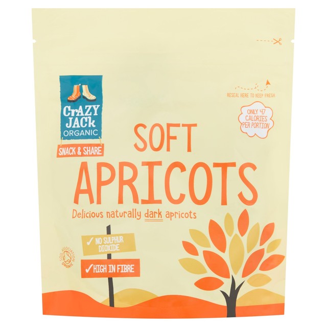 Crazy Jack Organic Soft Apricots 200g - British product