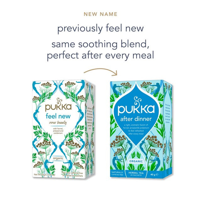 Pukka After Dinner herbal tea bags 20 bags, imported from the UK
