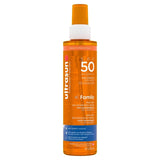 Ultrasun SPF50 wet skin spray, imported from the UK
