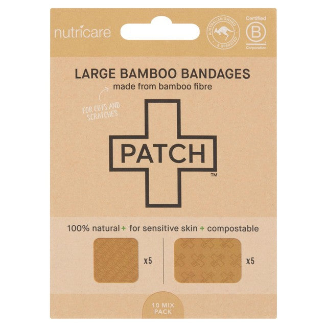 Patch Bamboo Sensitive Plasters Natural Large, imported from the UK