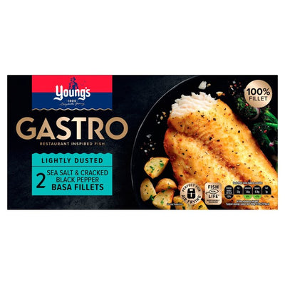 Filets de basa poêlés sel de mer et poivre Young's 310g