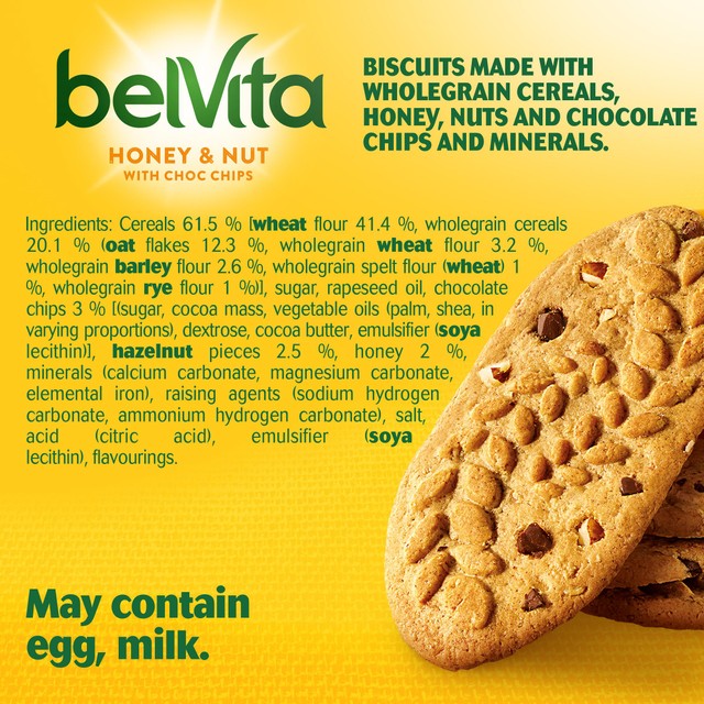 Belvita Honey & Nuts Choc Chips Breakfast Biscuits - British product