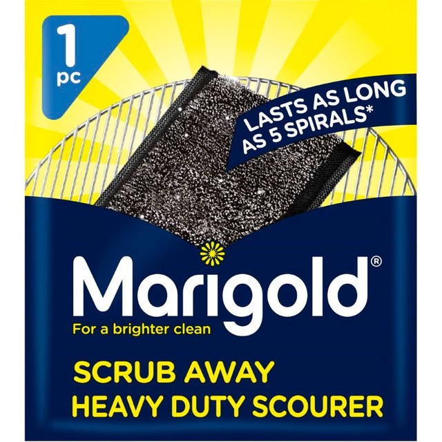 Marigold Scrub Away Stainless Steel Scourer 10cm, imported from the UK