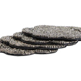M&S scallop beaded coasters charcoal set of 4, imported from the UK