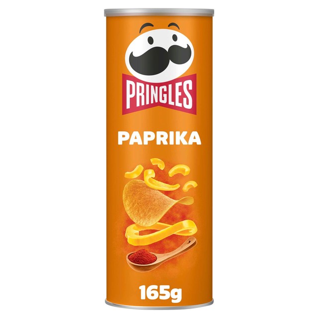 Pringles paprika crisps 165g (British brand)