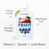 Clearspring Organic fruit puree Apple Blueberry 100g - British product
