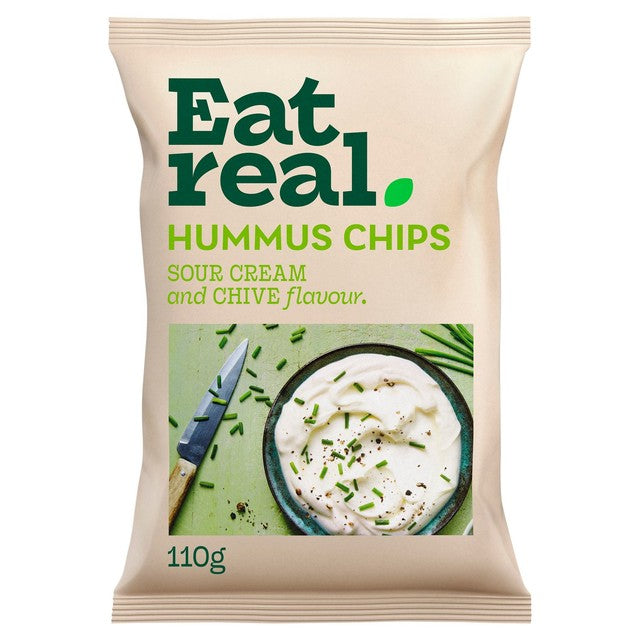 Eat Real hummus chips sour cream and chive 110g - British product