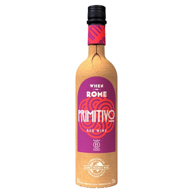 When in Rome Primitivo red wine 75cl (British brand)