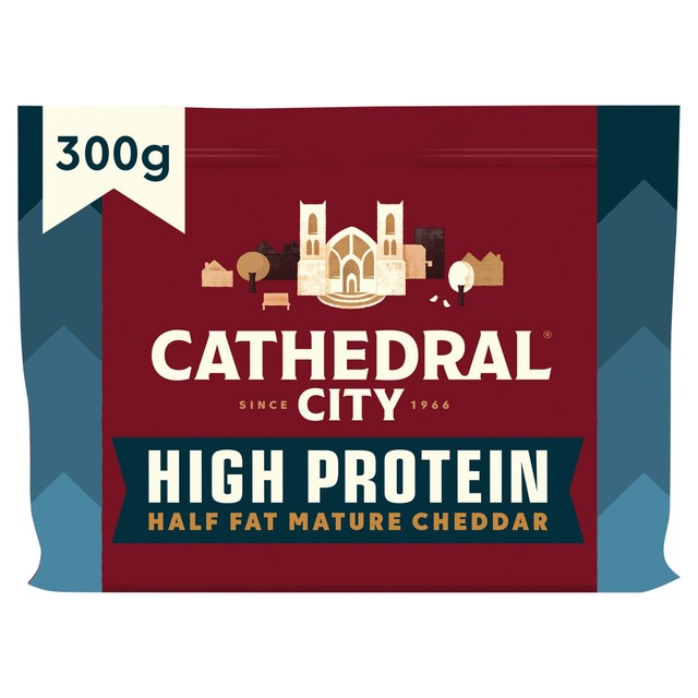 Cathedral City high protein half fat cheddar cheese 300g - British product