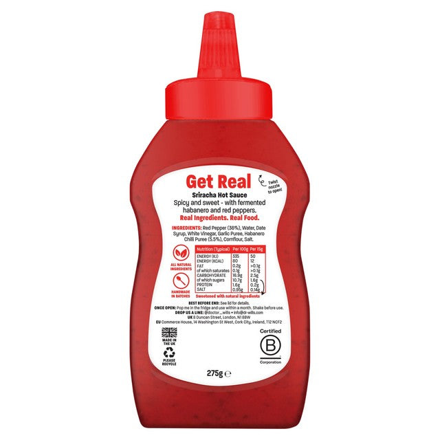 Dr. Will's Sriracha hot sauce 275g - British product