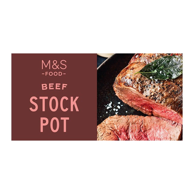 M&S beef stock pot 4 x 24g, imported from the UK