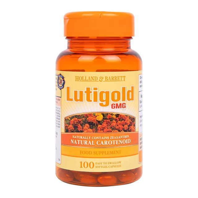 Holland & Barrett Lutigold Lutein 6mg softgels, UK version