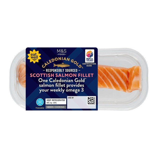 M&S Schottisches Lachsfilet (einzeln, 120 g), importiert aus Großbritannien