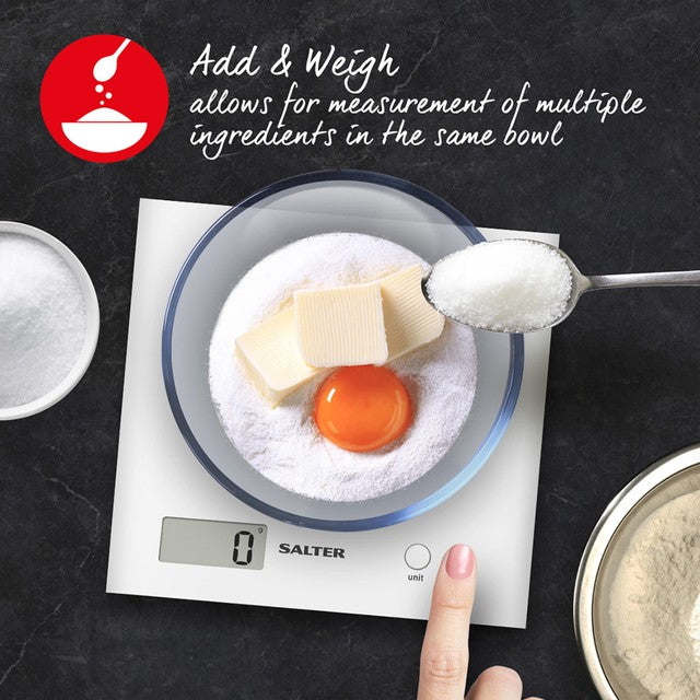 UP Global Products Salter Arc Scale white electronic kitchen scale (British brand)