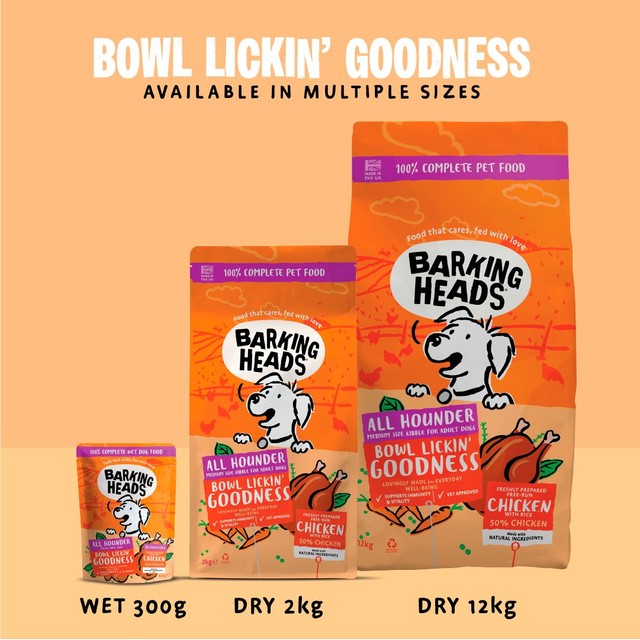 Barking Heads chicken dry dog food 12kg - British product