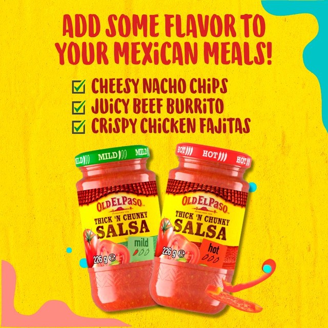 Old El Paso Mild Salsa 226g, imported from the UK