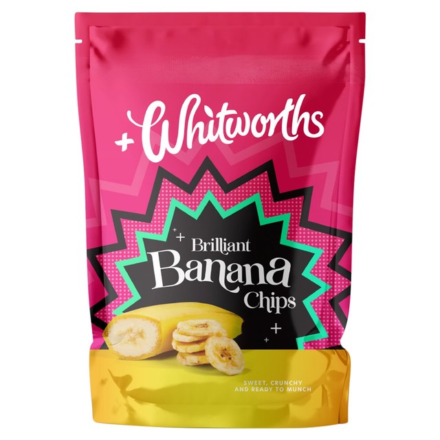 Whitworths sweetened banana chips 150g (British brand)