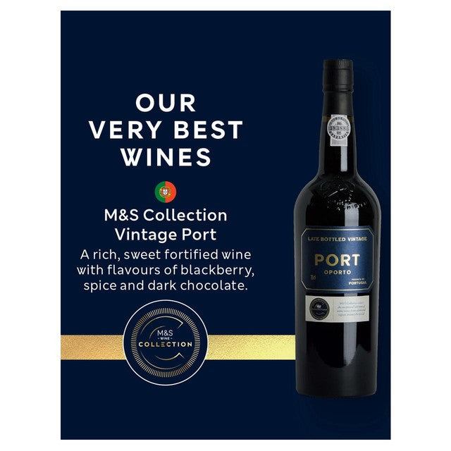 M&S Late Bottled Vintage Port 75cl, imported from the UK