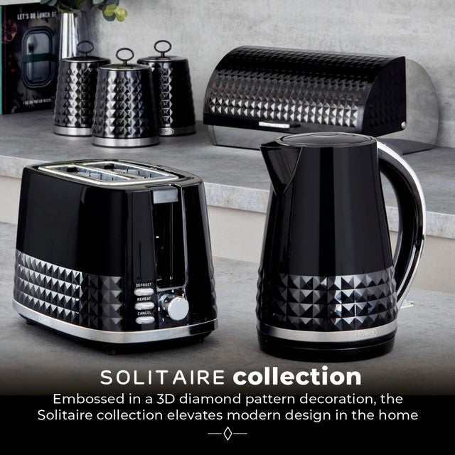Tower Solitaire 2 slice toaster black - British product
