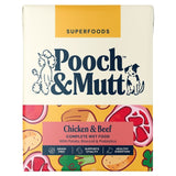 Pooch & Mutt chicken beef wet dog food 375g, imported from the UK