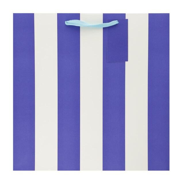 M&S blue stripe gift bag, UK version
